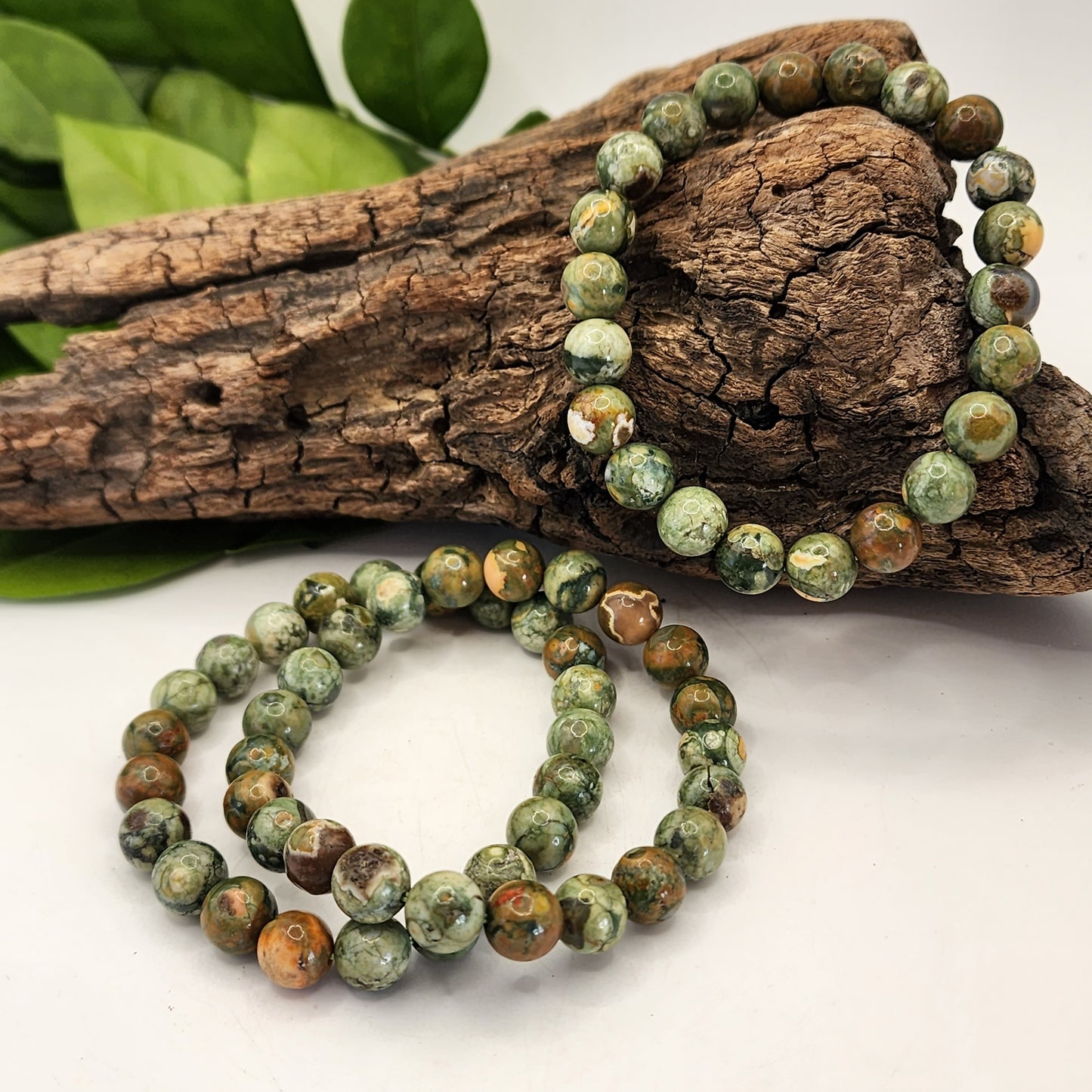 Rainforest Jasper Bead Bracelet