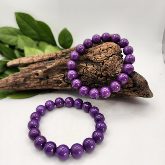 Phosphosiderite 10mm Bead Bracelet