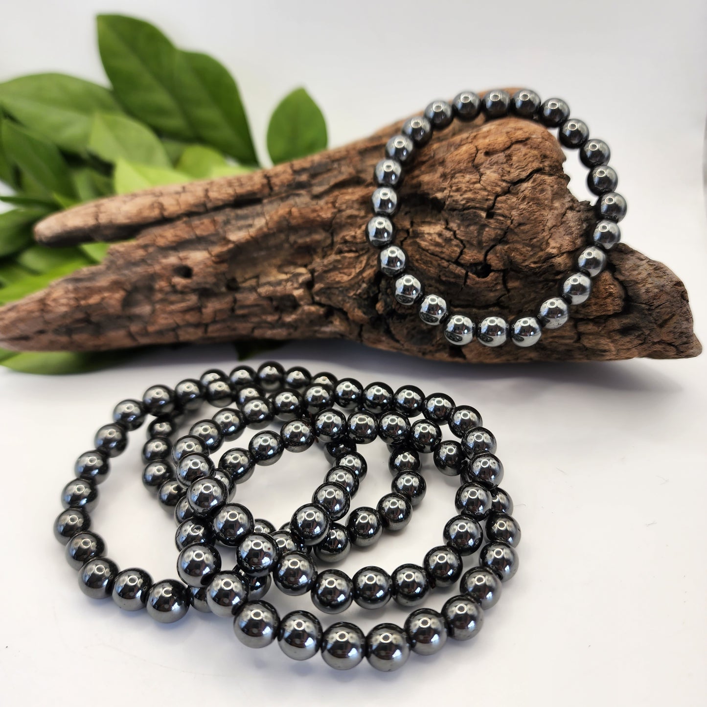 Hematite 8mm Bead Bracelet