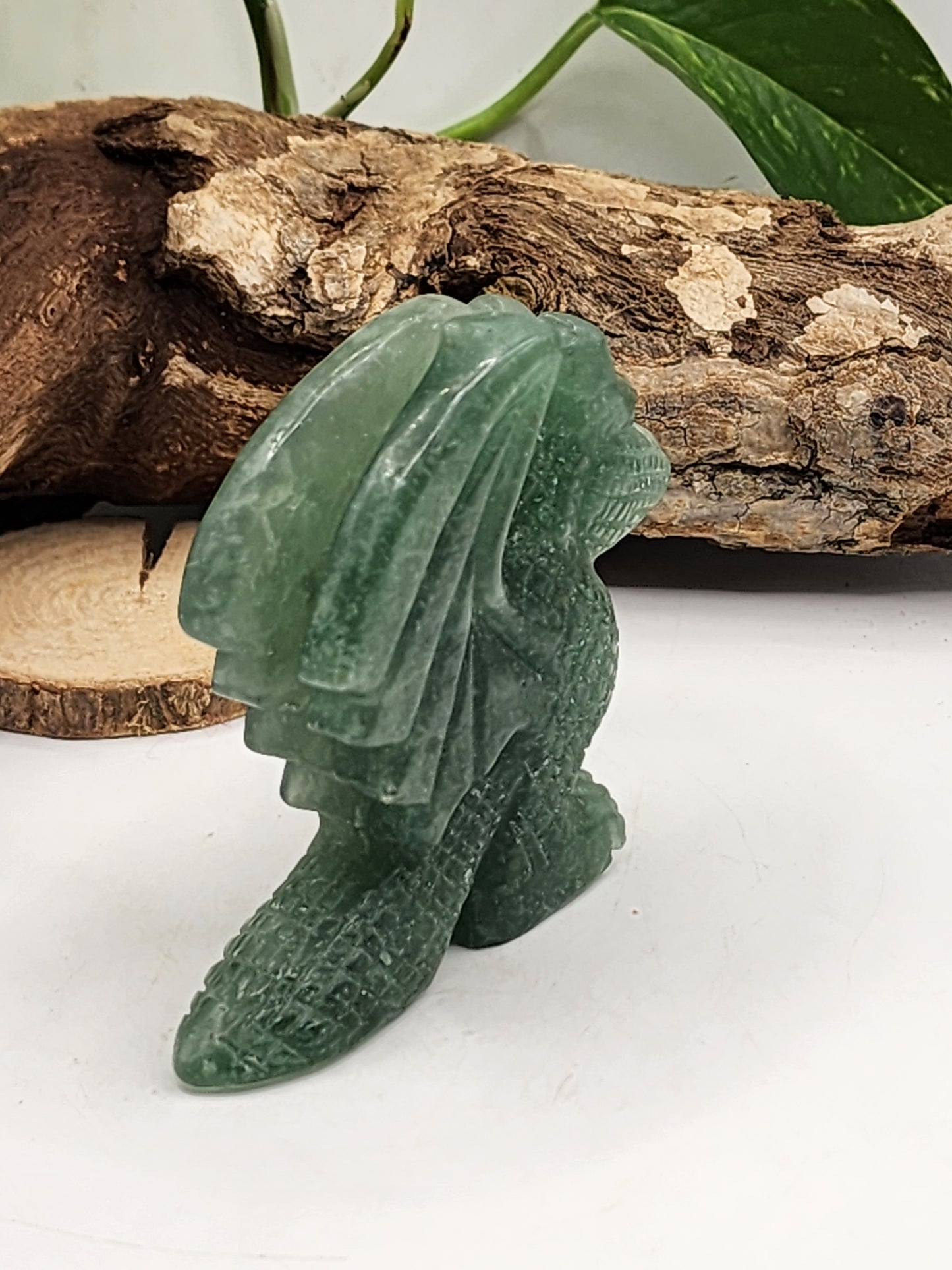 Green Strawberry Quartz Dragon