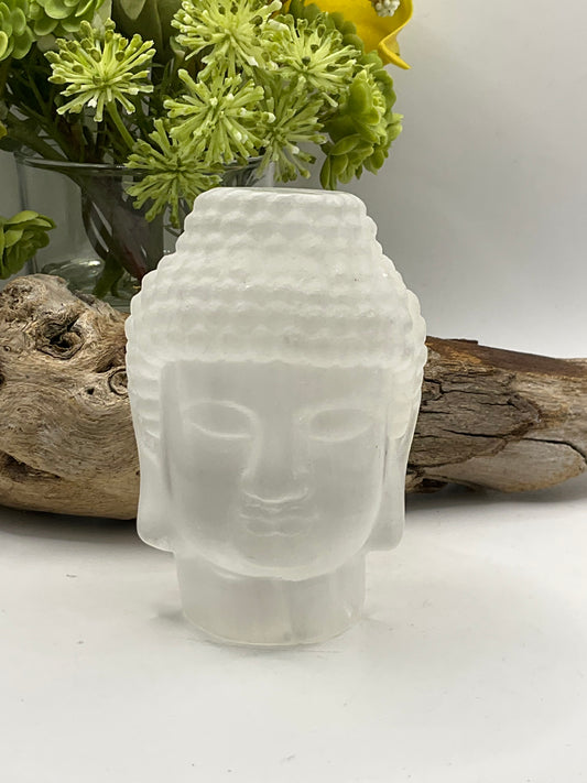 Selenite Buddha Head