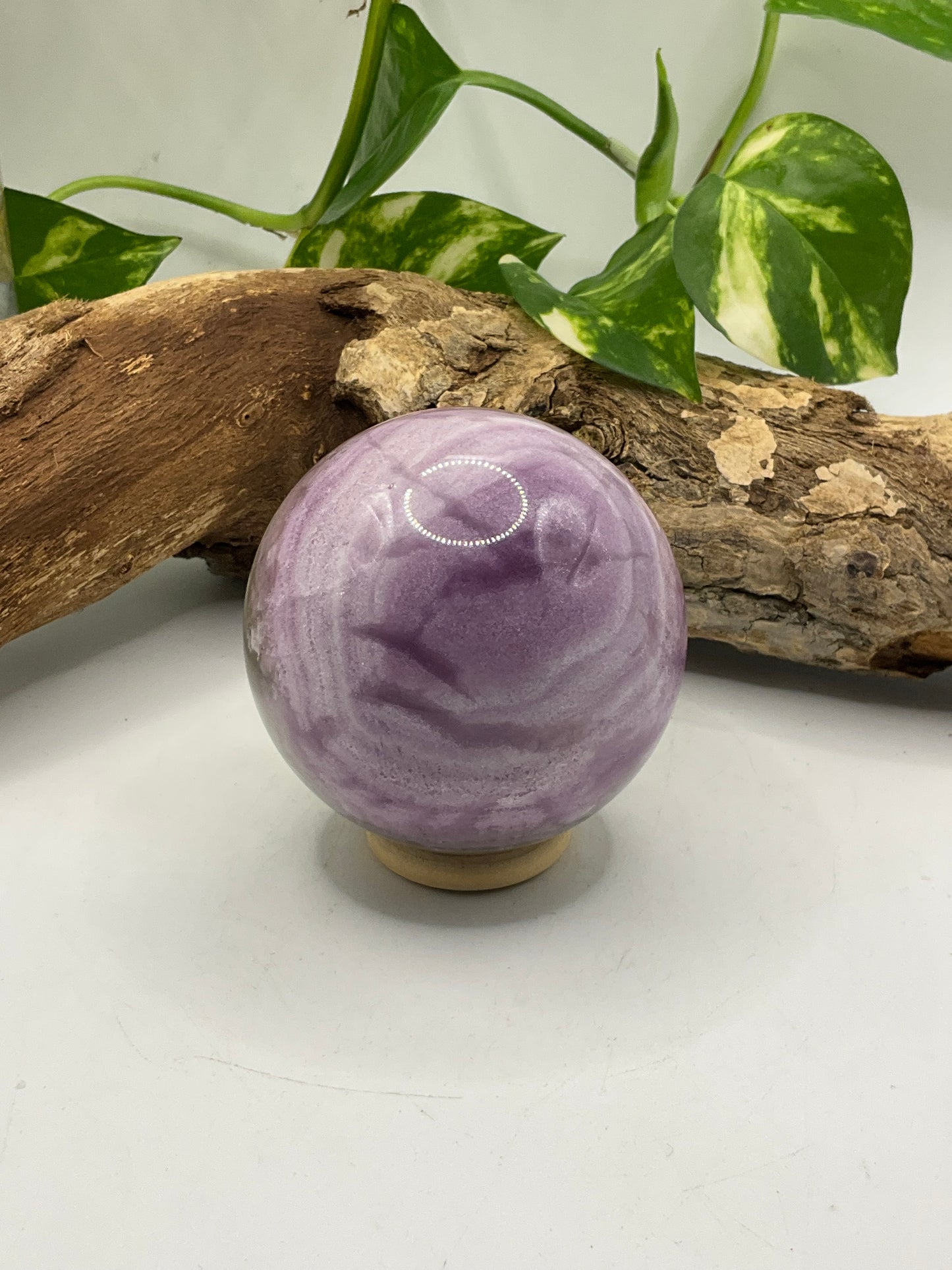 Silky Fluorite Sphere 02