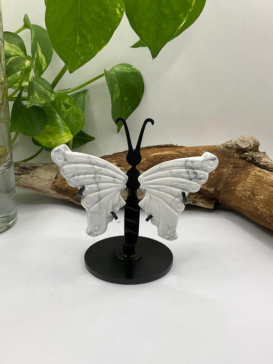 Small Howlite Butterfly Wings