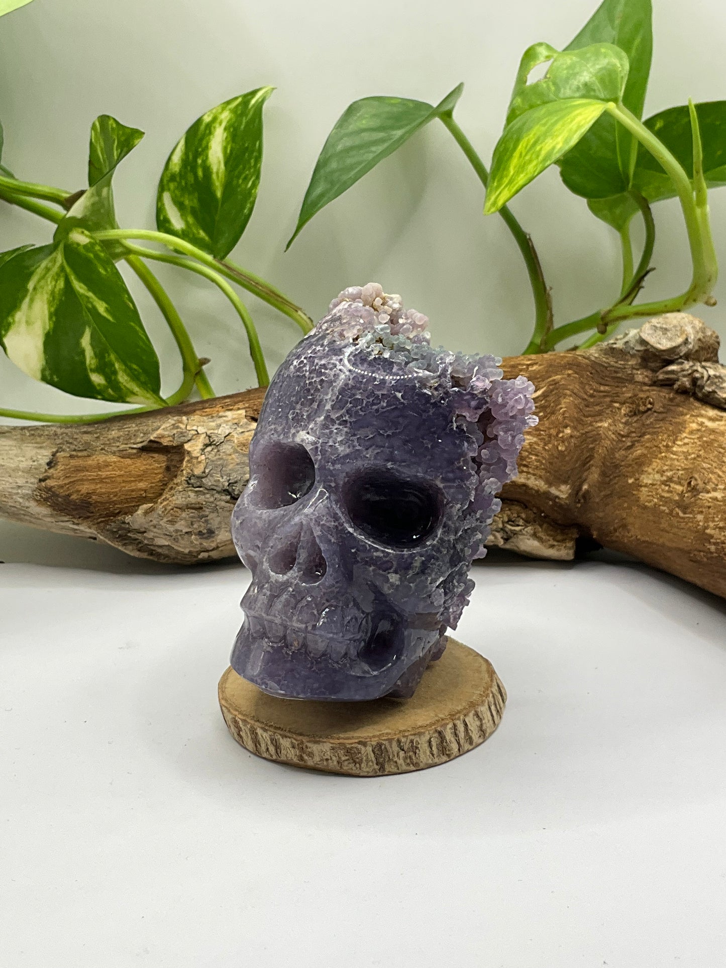 Grape Agate Free Form Skull