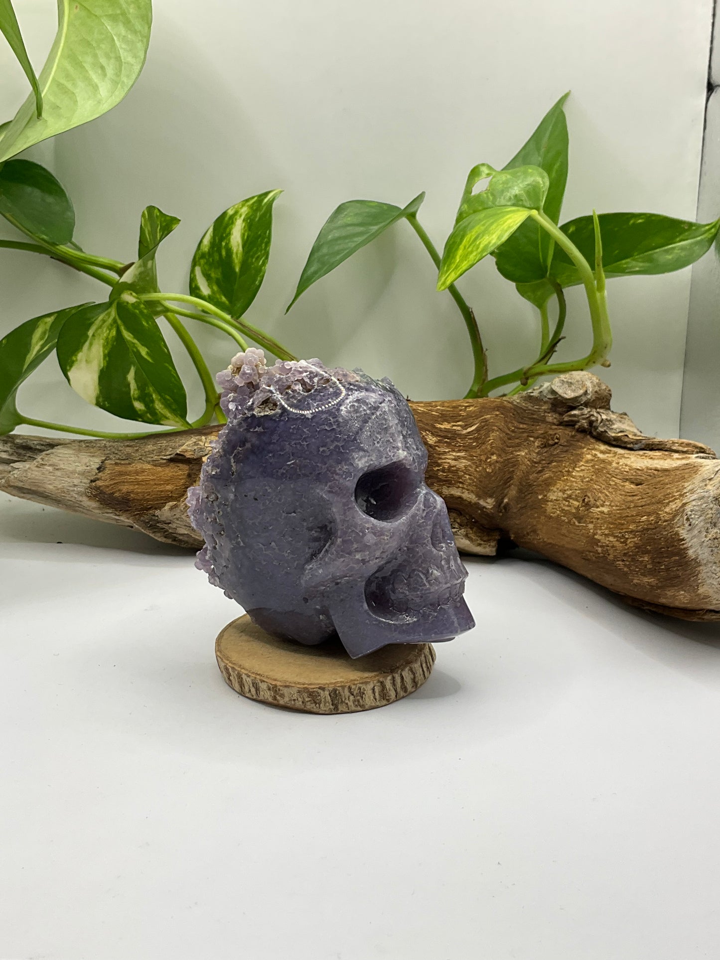 Grape Agate Free Form Skull