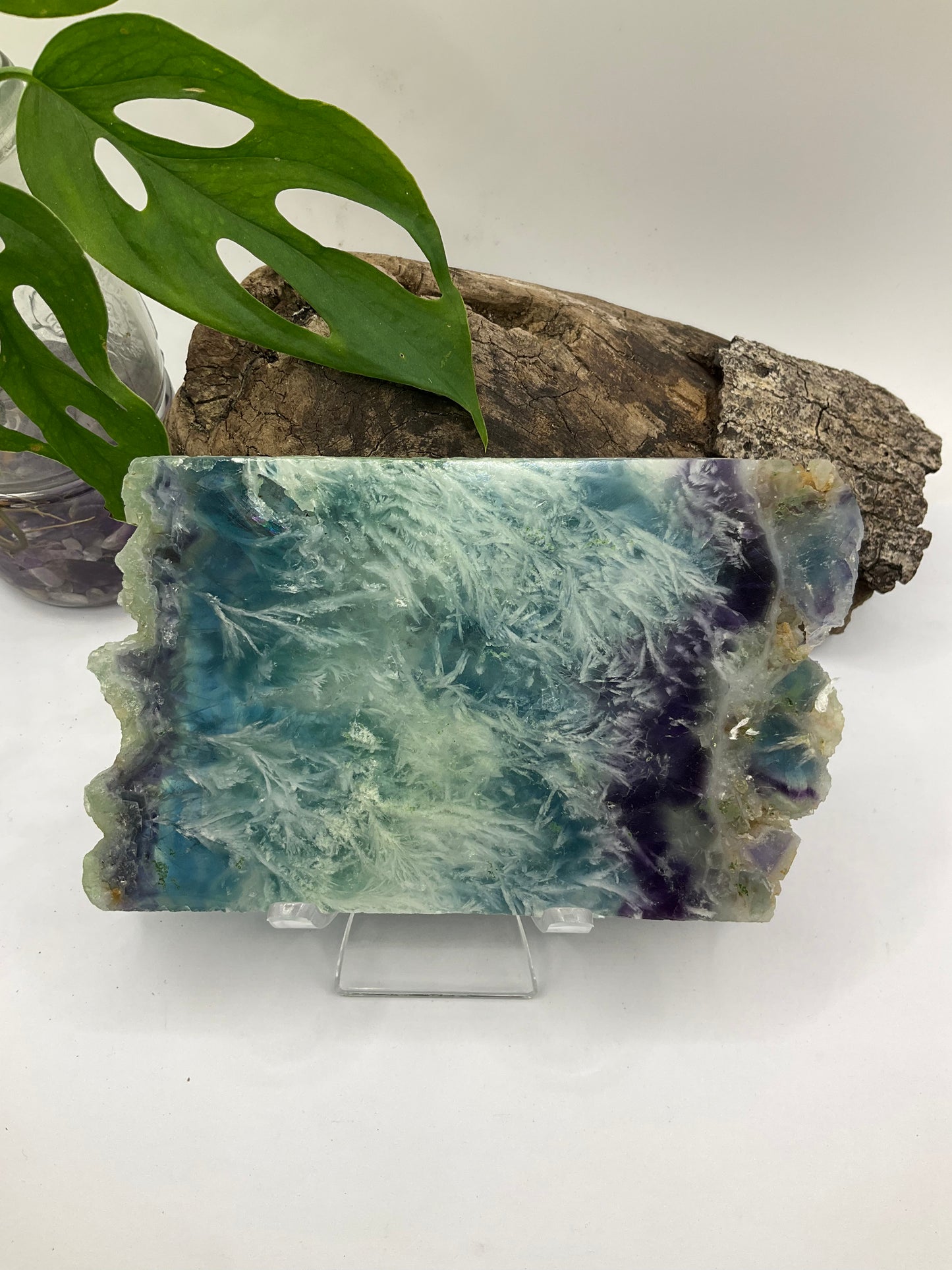 Dendritic Fluorite Slice