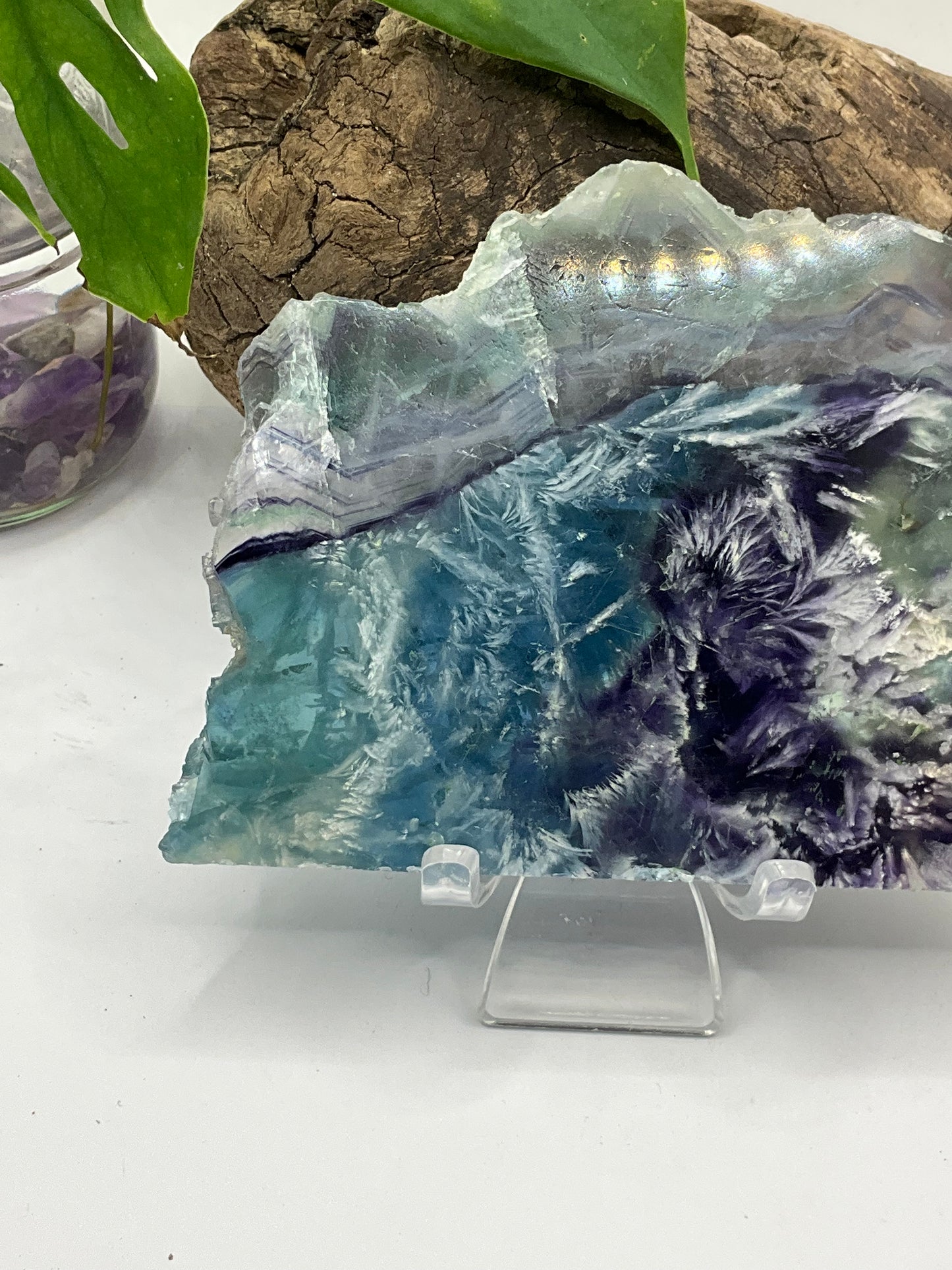 Dendritic Fluorite Slice