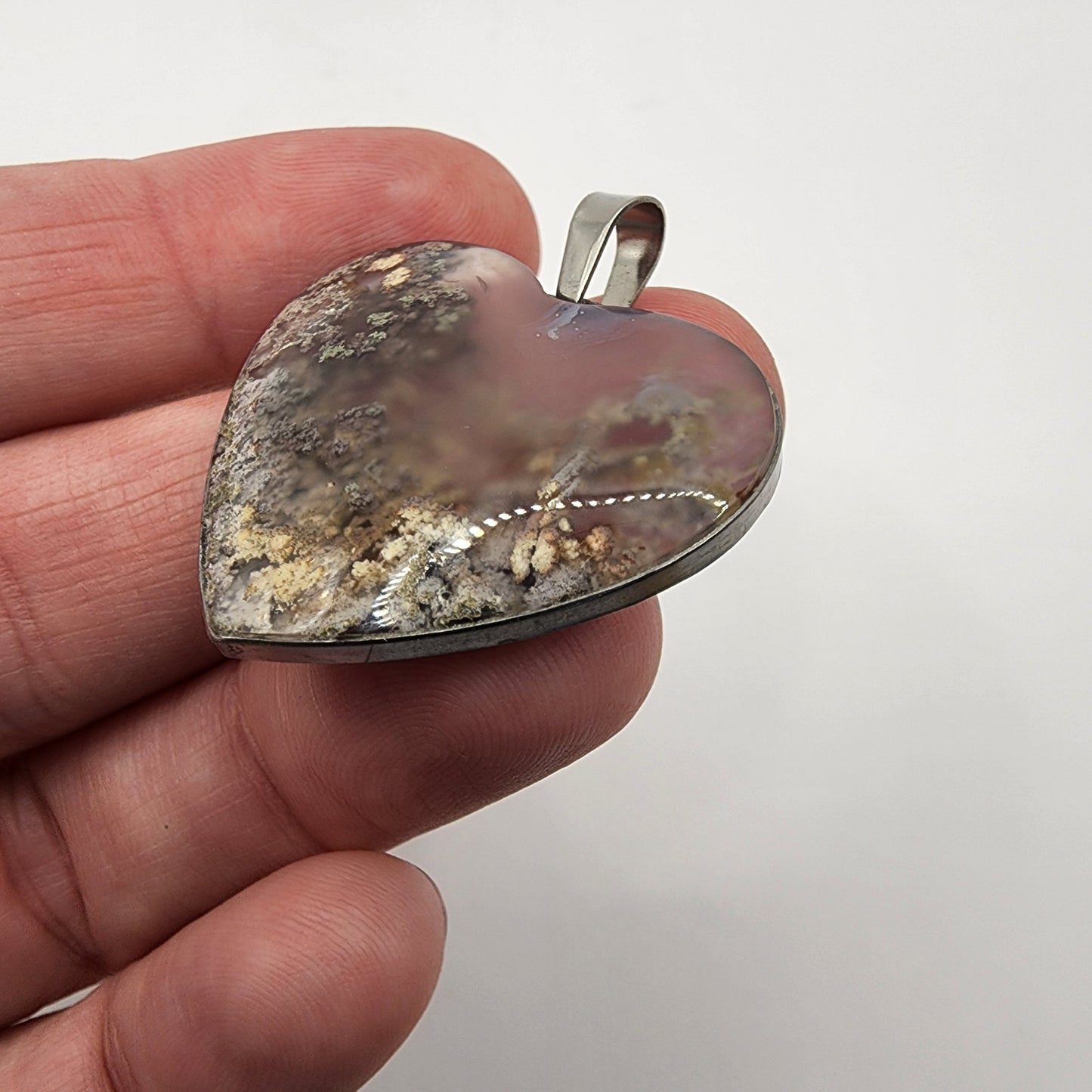 Moss Agate Pendant H