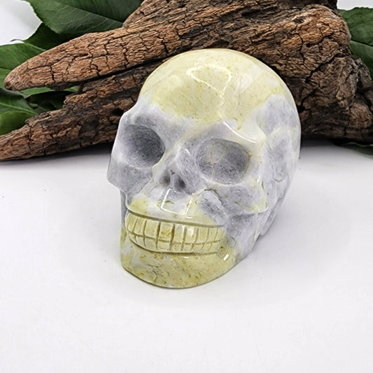 Yellow Jade Skull A