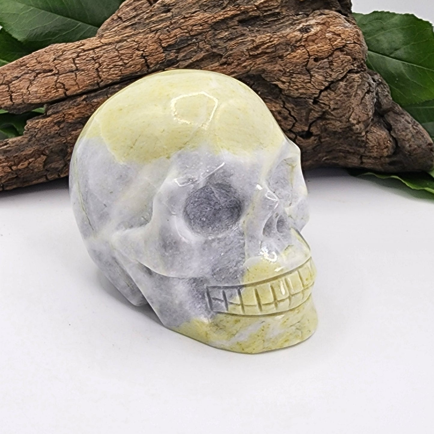 Yellow Jade Skull A