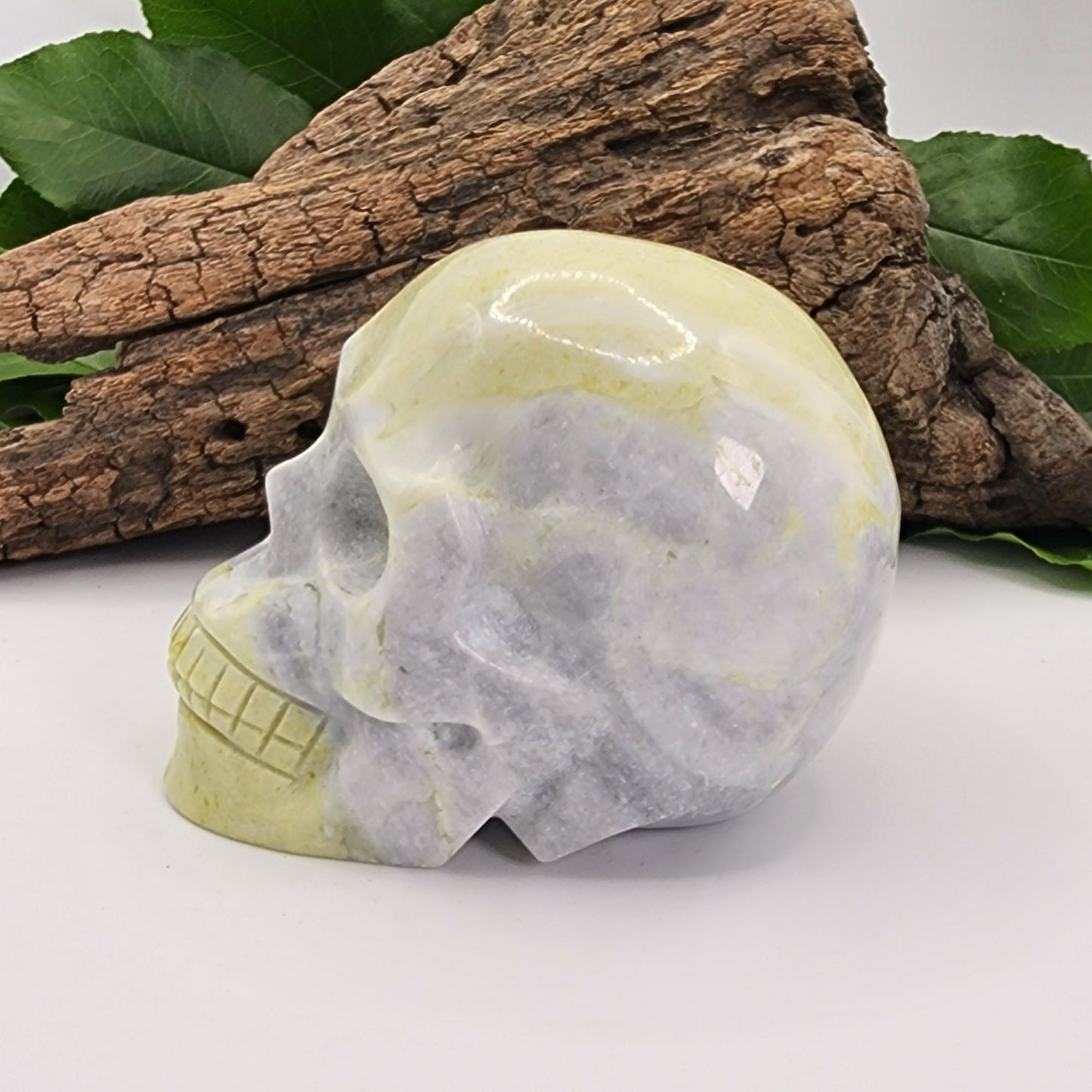 Yellow Jade Skull A