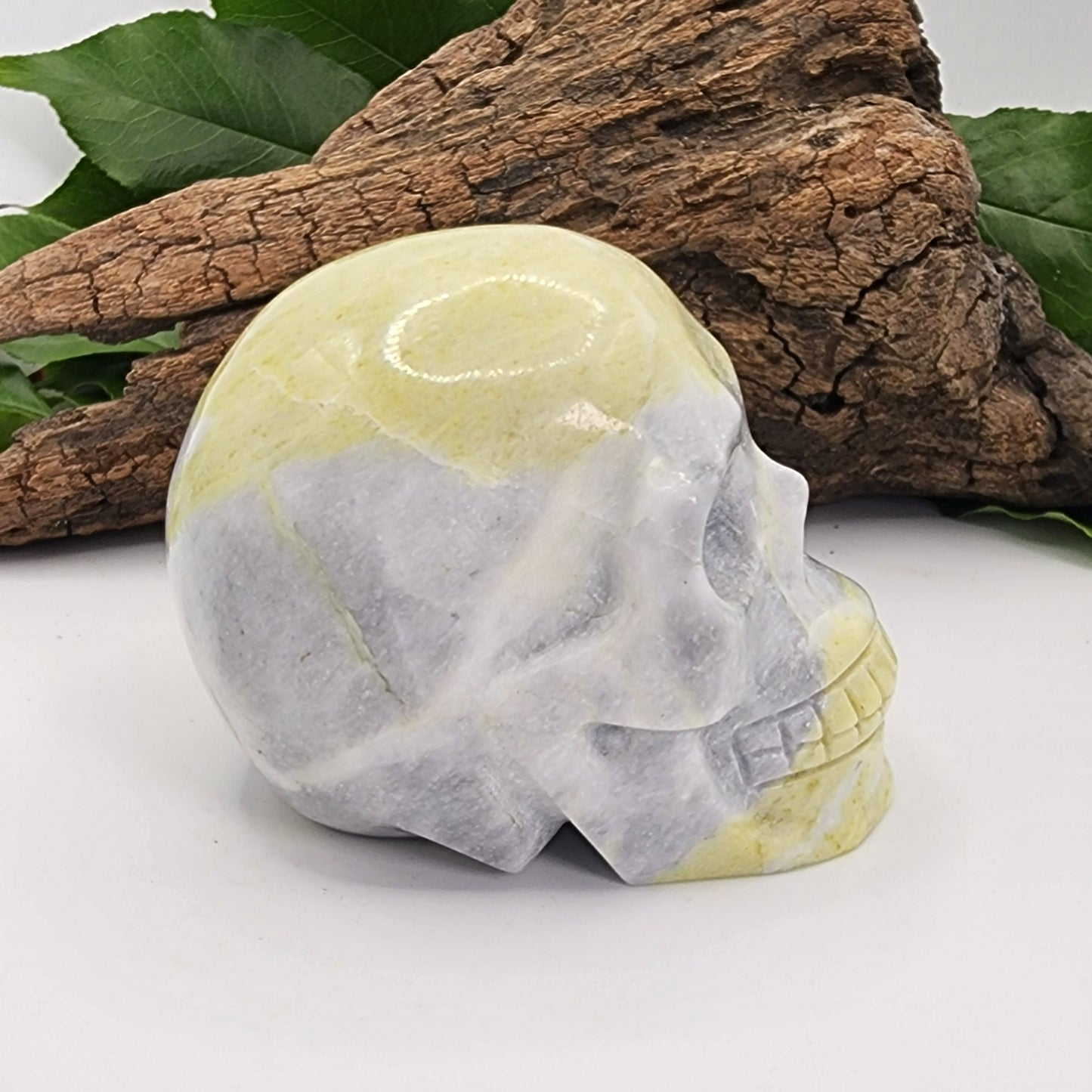 Yellow Jade Skull A