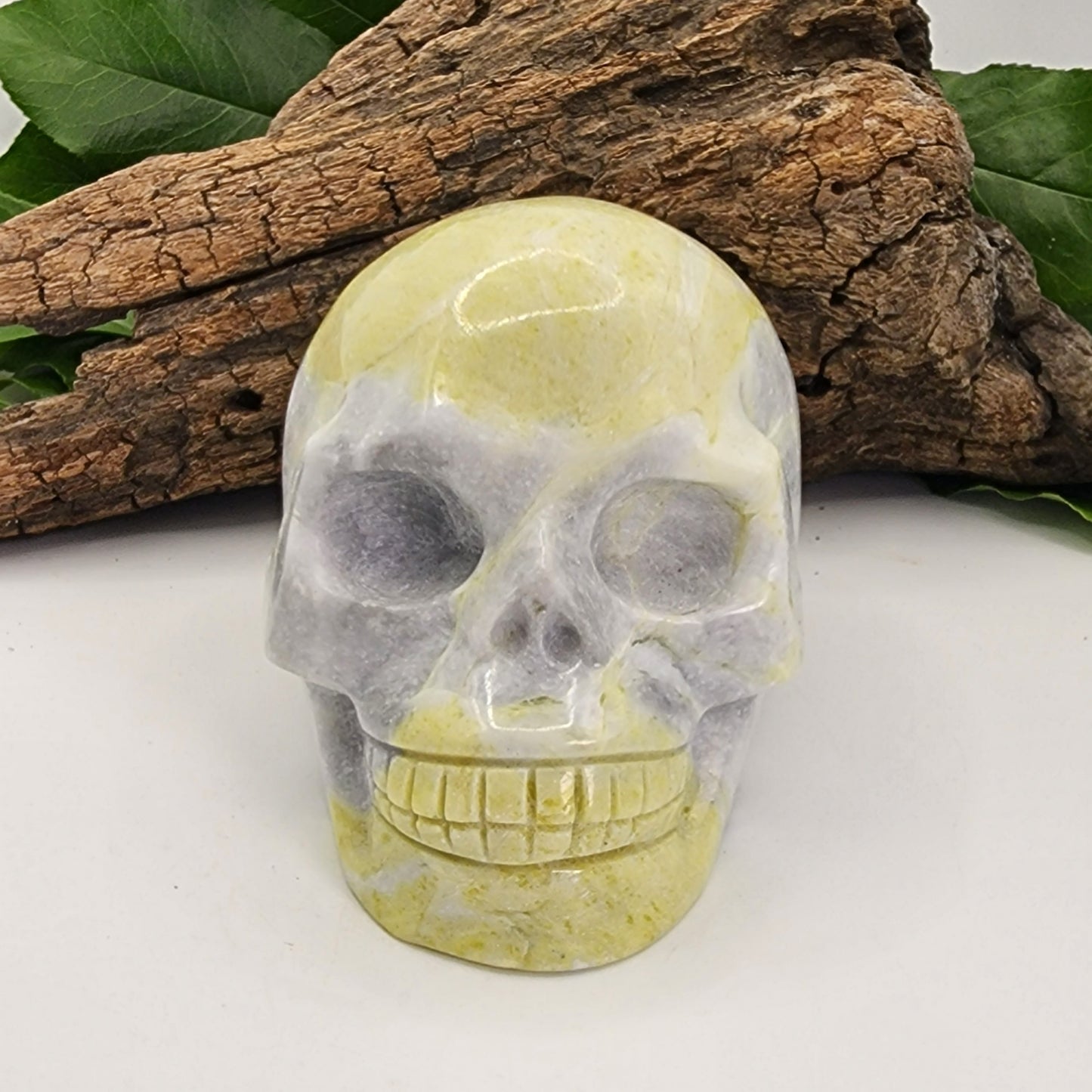 Yellow Jade Skull A