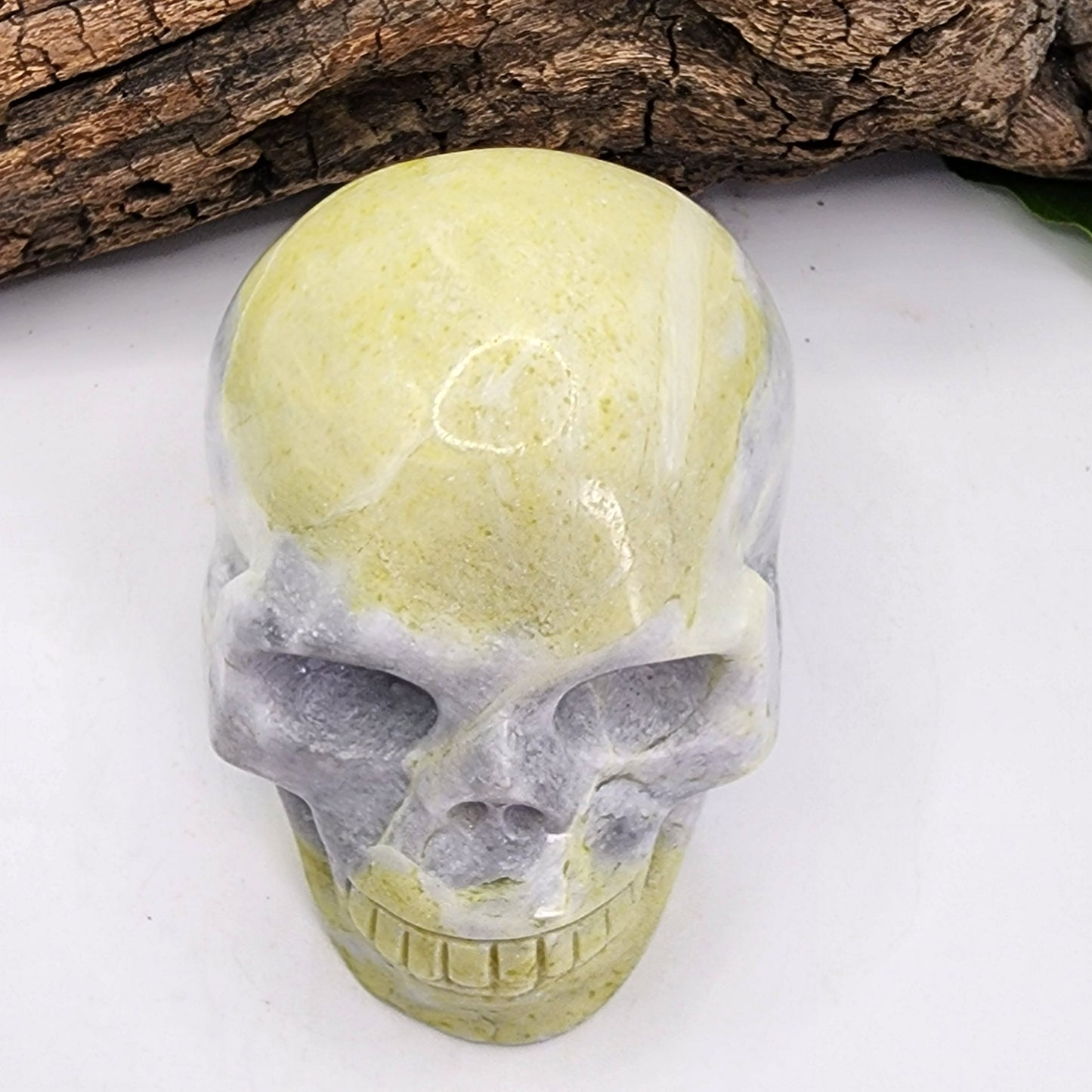 Yellow Jade Skull A